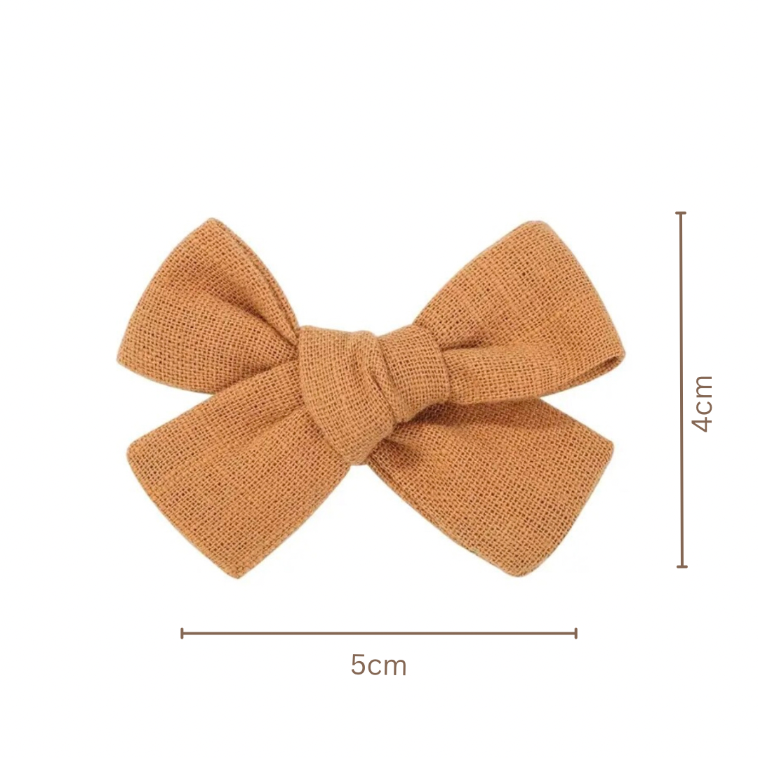 Mini Bow Clip Set | Tangerine