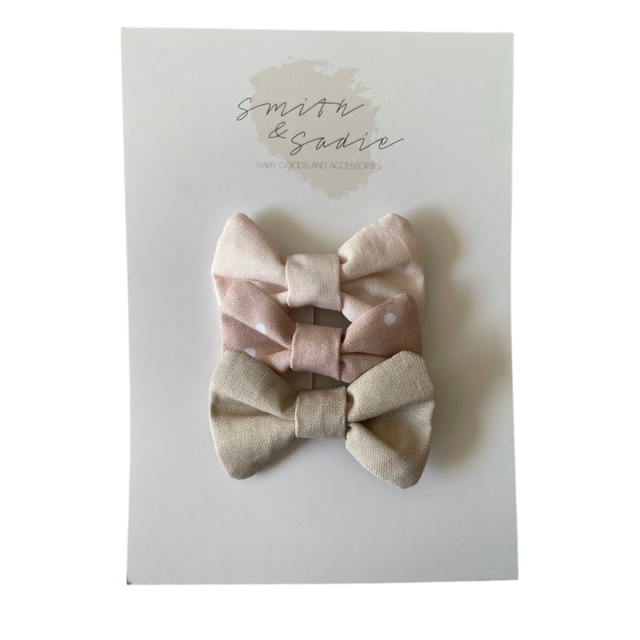 Mini Bow Clip 3 Pack | Pink Spot