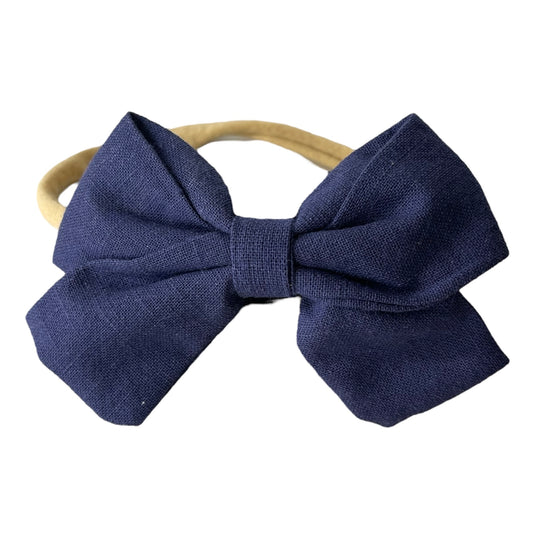 Linen Bow | Navy