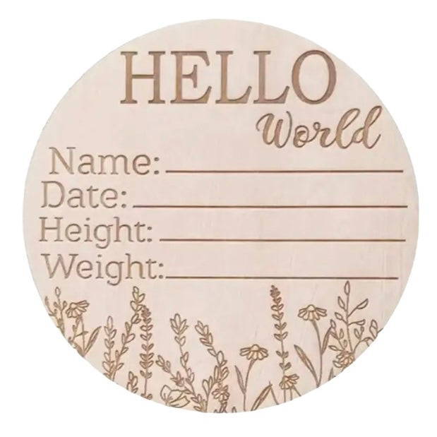 Birth Announcement Disk | Floral
