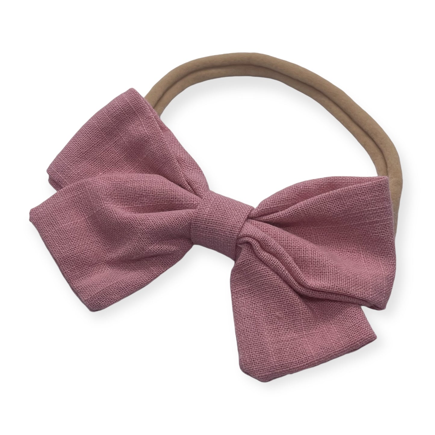 Linen Bow | Blush Pink