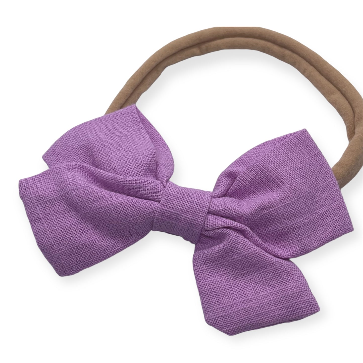 Linen Bow | Bright Purple