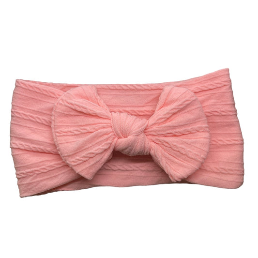 Textured Bow | Bright Pink